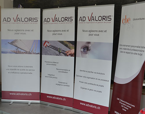 impression roll-up economique Suisse genve 85x200cm